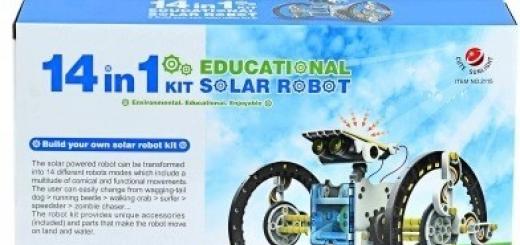 Робот-конструктор на сонячній батареї