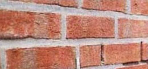 Repair of brickwork Destruction of brickwork